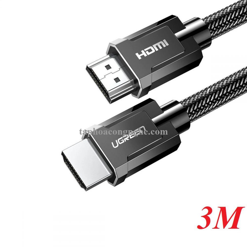 Ugreen 80602 3M HDMI 2.1 8K 60Hz 4K 120hz màu đen Cáp Ultra HD Cao Cấp HD135 30080602